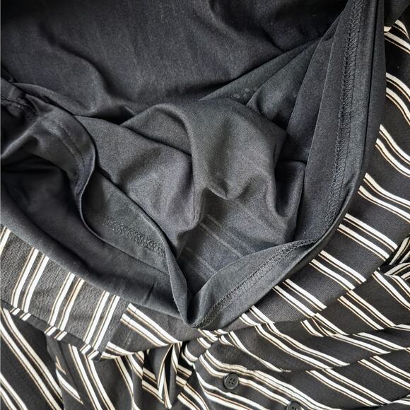 Lottie Shirt Short Sleeve Black/Cream Collared Dress Women Sz M - Picture 10 of 10